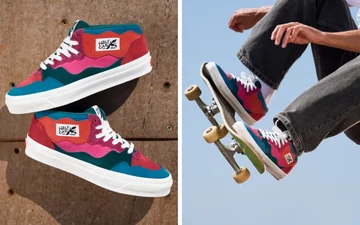 Parra x Vans Half Cab mit Skateboard