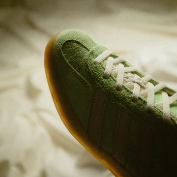 adidas Gazelle Indoor Semi Green Spark Lookbook Detail Toebox