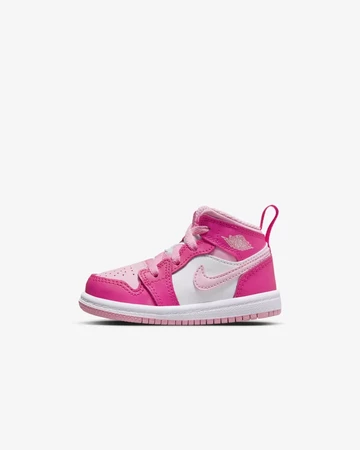 Jordan 1 Mid GS Medium Soft Pink Seite von TD modell