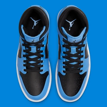 Jordan 1 Mid University Blue Black von oben