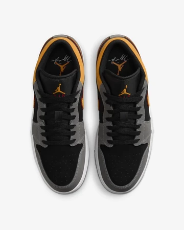 Jordan 1 Low Black Vivid Orange von oben