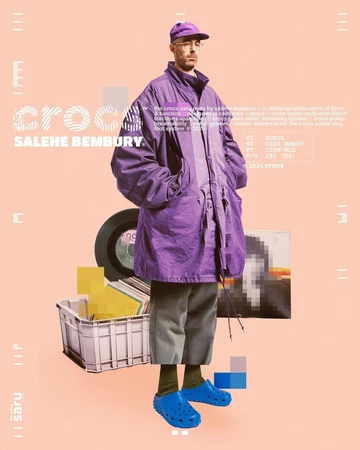 Salehe Bembury x Crocs Pollex Saru Clog Geneva am Model