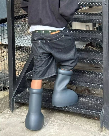 MSCHF Big Black Boot On Feet