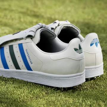 Rolling Links x adidas Superstar Spikeless Golf Paar Fersen