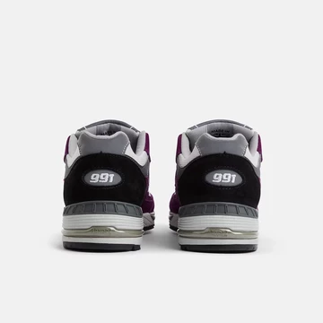 New Balance 991v1 Bright Renaissance Purple von Hinten