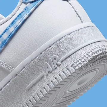 Air Force 1 University Blue Gingham details ferse
