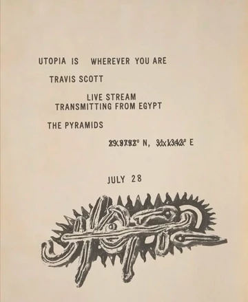 Travis Scott UTOPIA Fake Bild UTOPIA Ankündigung