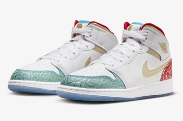 Jordan 1 Mid UNC to Chicago schräg