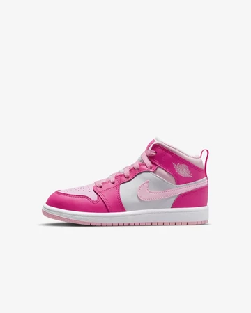 Jordan 1 Mid GS Medium Soft Pink Seite von PS modell