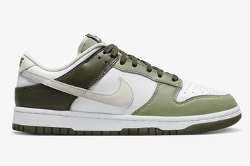 Dunk Low White Oil Green Außenseite