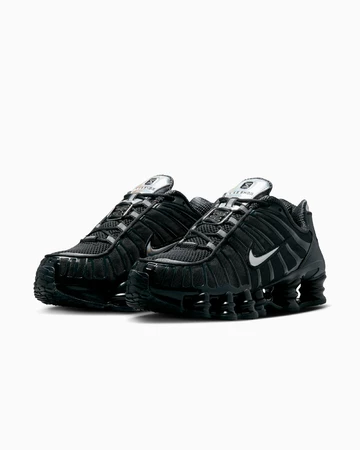 Nike Shox TL Off Noir Metallic Silver Paar seitlich