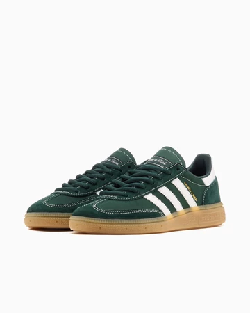 Sporty & Rich x adidas Handball Spezial White Stitches Grün Paar schräg seitlich