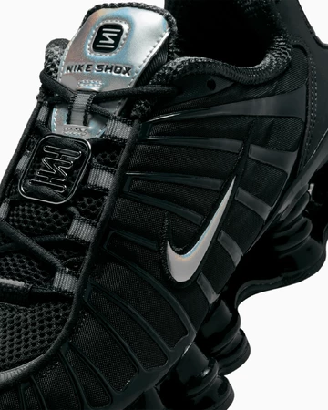 Nike Shox TL Off Noir Metallic Silver Upper Details