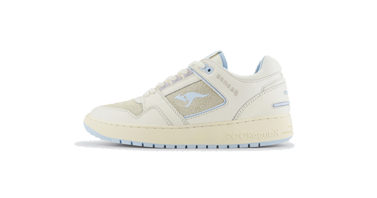 Baskets KangaROOS Hot Shot Blanc Vert - Neuf Deadstock (DS) Taille EU 44 / US 10.5 - Avec Boîte