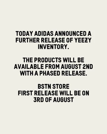adidas Yeezy Restock August 2023 BSTN Dead Stock