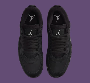 Jordan 4 RM Black Cat von oben