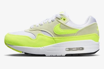 Air Max 1 Volt von rechts nach links ein Schuh mit gelben details