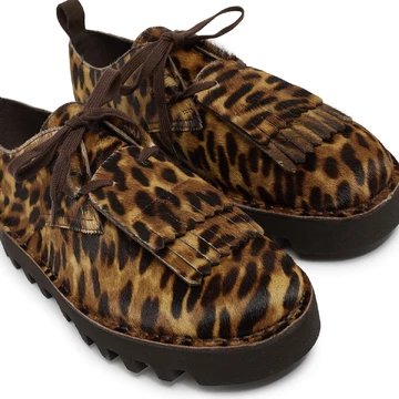 Engineered Garments x Clarks Desert Khan EG Leopard Print Paar Zehen