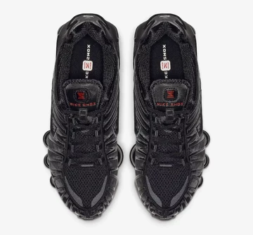 Nike Shox TL Triple Black sohle von oben