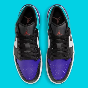 Jordan 1 Low Black Purple Teal von oben