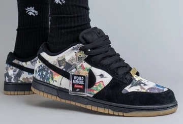 Supreme Nike SB Dunk Low Rammellzee - On Feet außen