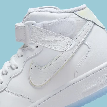 Air Force 1 Mid White Ice schnalle details