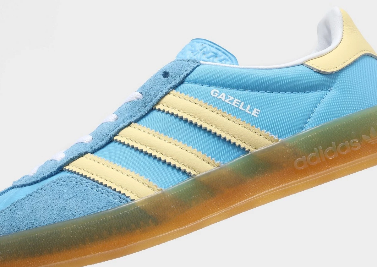adidas gazelle silver green womens ADIDAS GAZELLE INDOOR SEMI BLUE BURST (W)  ONE OF A KIND