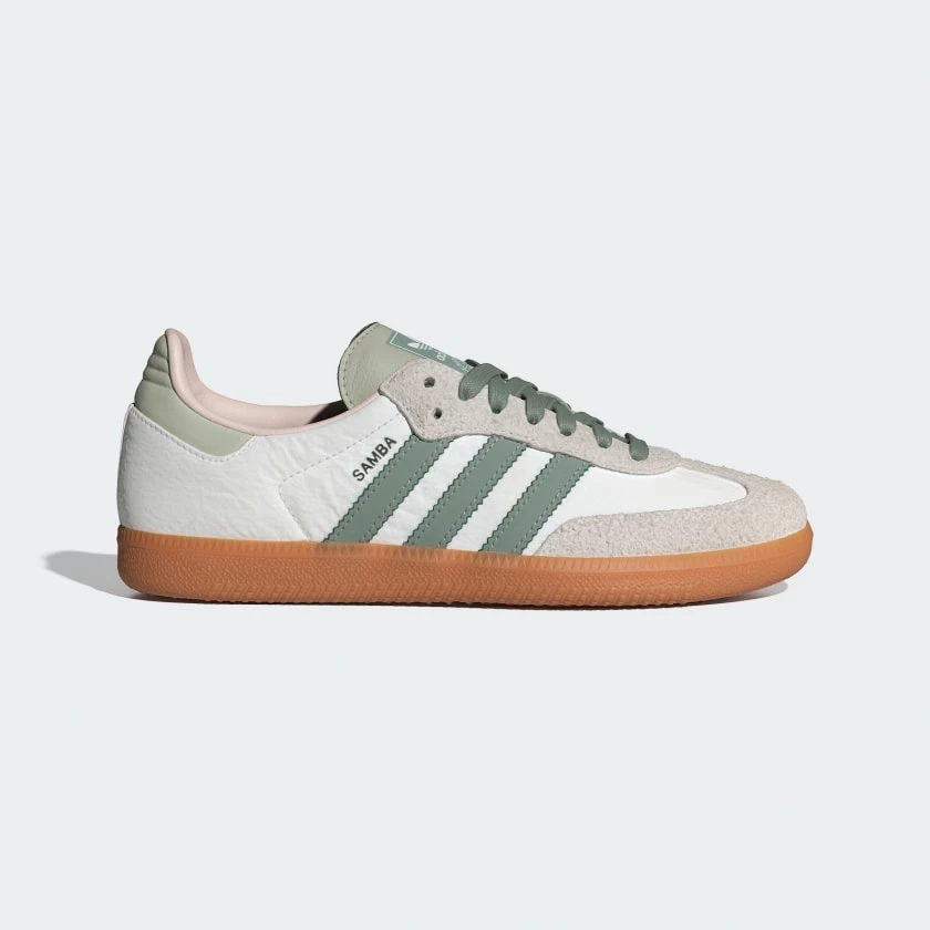 adidas Samba White Silver Green ID0492 Dead Stock