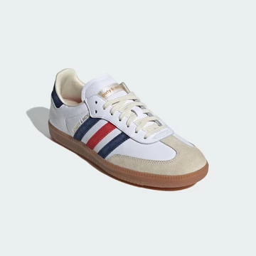 Sporty & Rich x adidas Samba Olympic White von schräg vorne