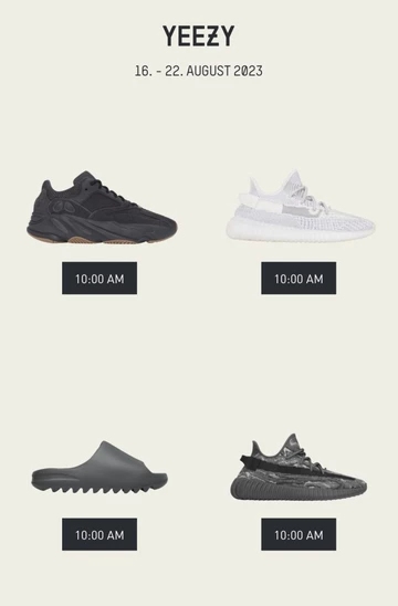 adidas Yeezy Restock August 2023