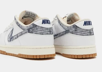 Dunk Low Washed Denim White von hinten