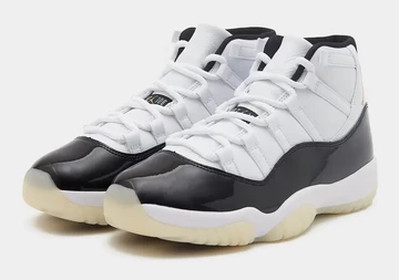 Jordan 11 DMP in der Hand schräg