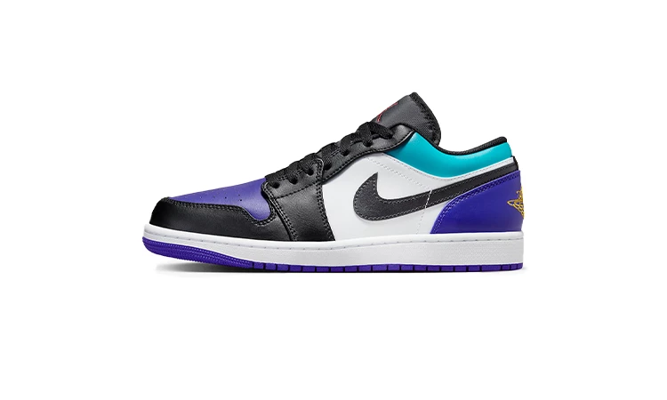 Jordan 1 Low Black Purple Teal 553558 154 Dead Stock