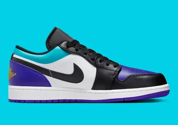 Jordan 1 Low Black Purple Teal von innen
