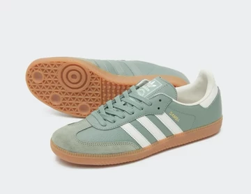 adidas Samba Silver Green Außenseite und Sohle