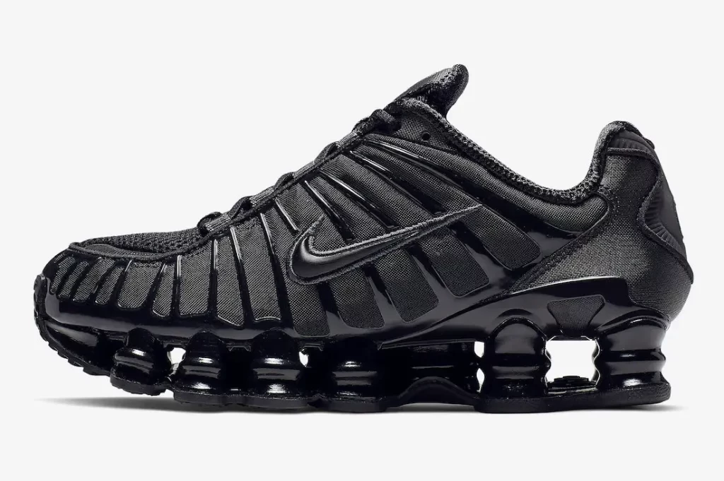 Black nike shox on sale