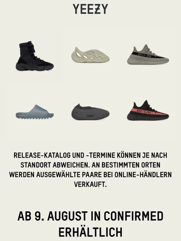 adidas Yeezy Restock August 2023