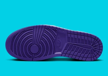 Jordan 1 Low Black Purple Teal sohle