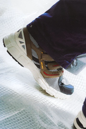 Hal Studios x Asics Gel-Kayano 20 Dark Mustard on feet