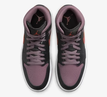 Jordan 1 Mid Black Sky J Orange von Oben