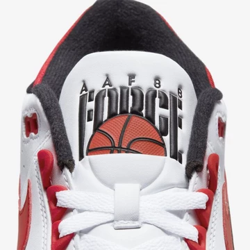 Billie Eilish Air Alpha Force 88 Fire Red logo zunge mit Basketball