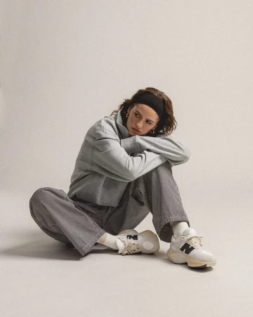 New Balance Warped Runner Sea Salt Model On Feet