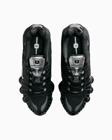 Nike Shox TL Off Noir Metallic Silver Paar von oben