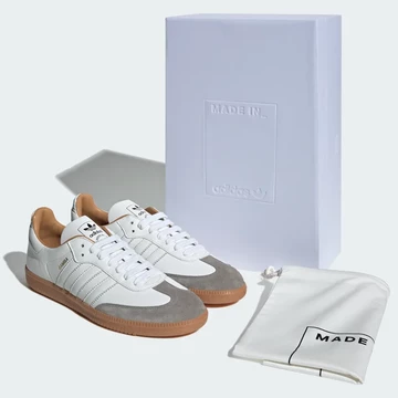 Der adidas Samba White Crystal Made in Italy mit Special Box und Staubbeutel