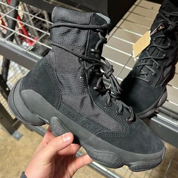 adidas Yeezy 500 Tactical Boot Utility Black in Hand First Look