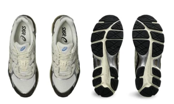 ASICS Gel-NYC Mocha Paar von oben und Sohle