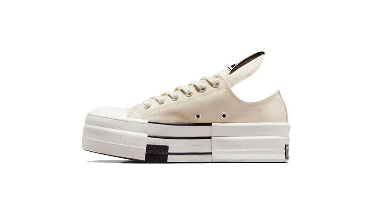 Rick Owens DRKSHDW x Converse DBL DRKSTAR Chuck 70 Low Ivory