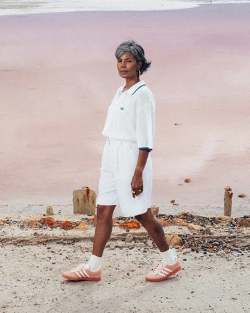 Bad Bunny X adidas Gazelle Cabo Rojo am Model