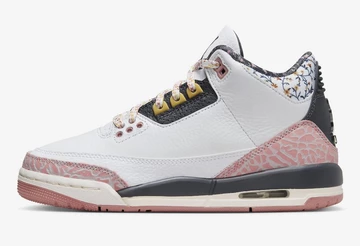 Der Jordan 3 GS Vintage Floral von außen