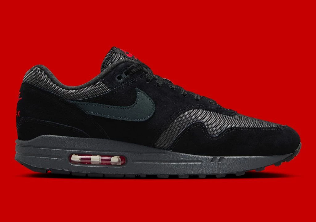 Nike air max 1 essential black red hotsell